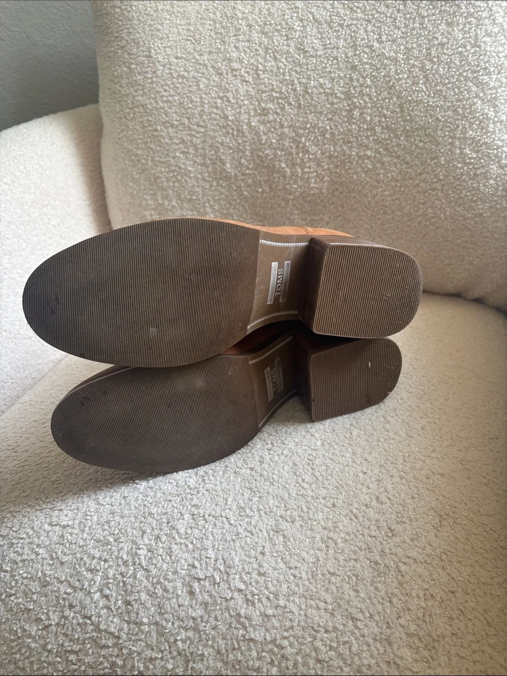 Toms Brown Leather Chelsea Ankle Boots
